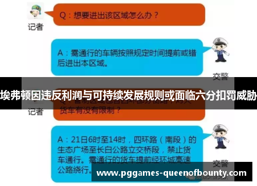 埃弗顿因违反利润与可持续发展规则或面临六分扣罚威胁 埃弗顿因违反利润与可持续发展规则或面临六分扣罚威胁